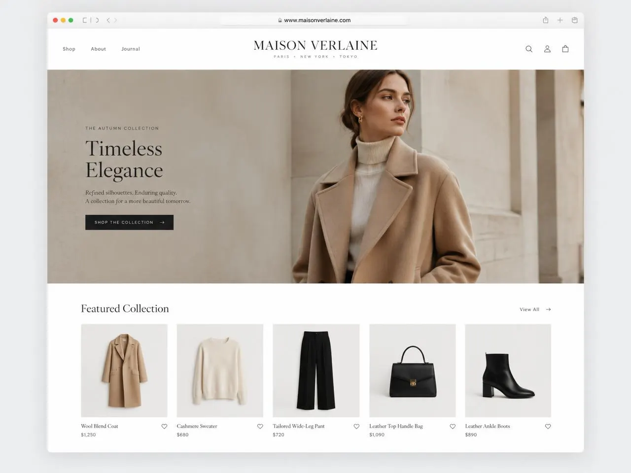 Capture du site Maison Verlaine réalisé par NEW POL — Mode & luxe